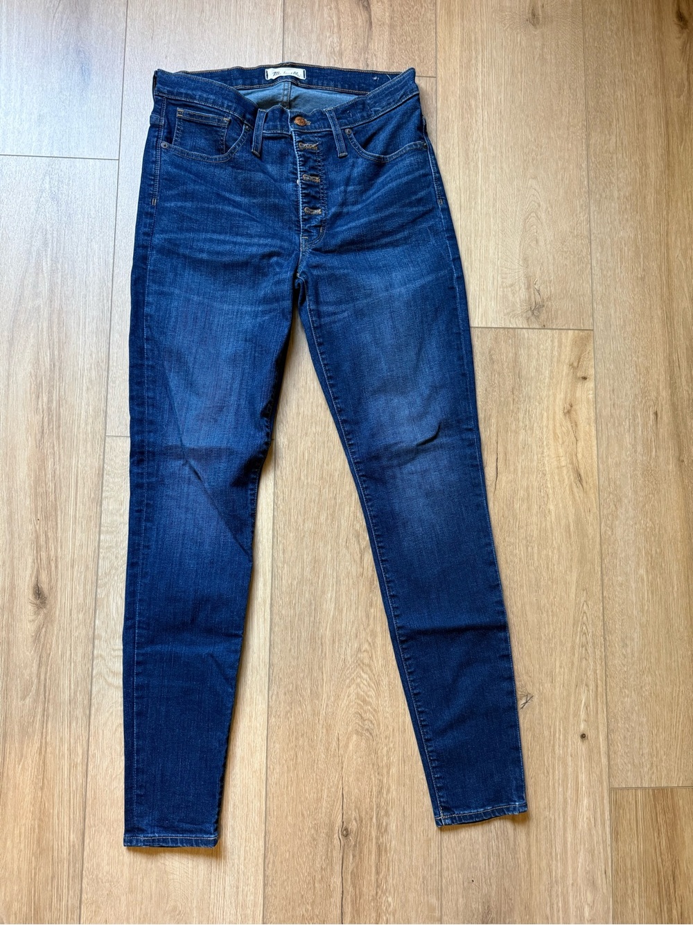 Madewell 9” High- Rise Dark Blue Denim Skinny Jeans